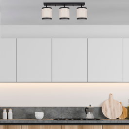 Opviq Way - 11636 Lámpara de araña blanco y negro